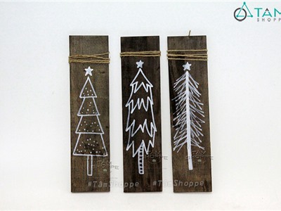 Tranh gỗ cây thông đơn giản số 09